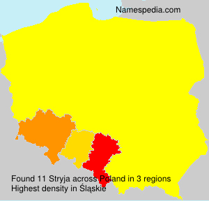 Surname Stryja in Poland