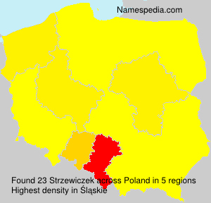 Surname Strzewiczek in Poland