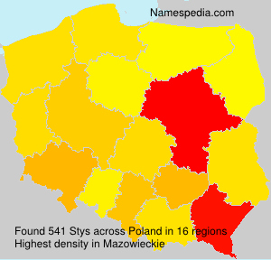 Surname Stys in Poland