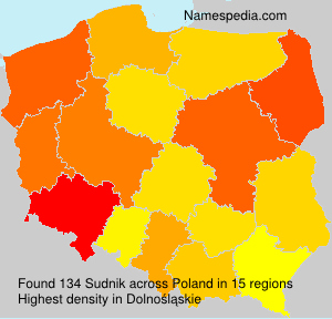 Surname Sudnik in Poland