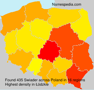 Surname Swiader in Poland