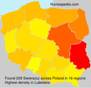 Surname Swierszcz in Poland
