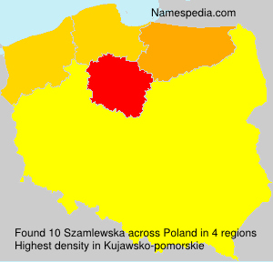 Surname Szamlewska in Poland