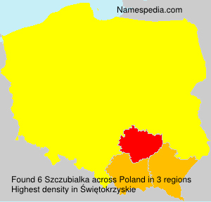 Surname Szczubialka in Poland