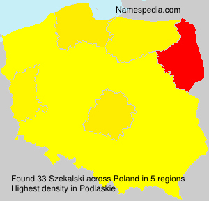 Surname Szekalski in Poland
