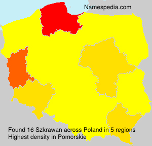Surname Szkrawan in Poland