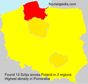 Surname Szlija in Poland