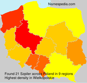 Surname Szpiler in Poland