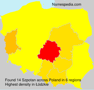 Surname Szpotan in Poland