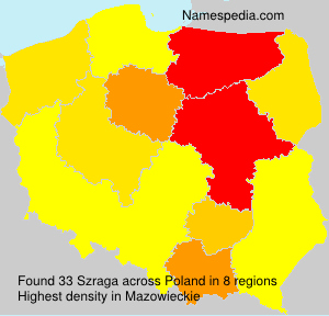Surname Szraga in Poland