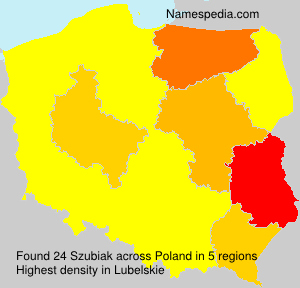 Surname Szubiak in Poland