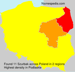 Surname Szurbak in Poland