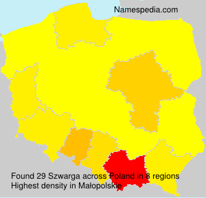 Surname Szwarga in Poland