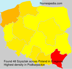 Surname Szyszlak in Poland