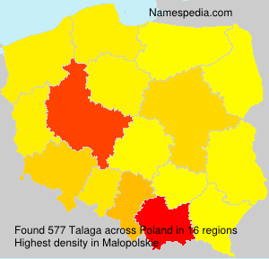 Surname Talaga in Poland