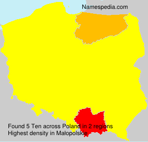 Surname Ten in Poland
