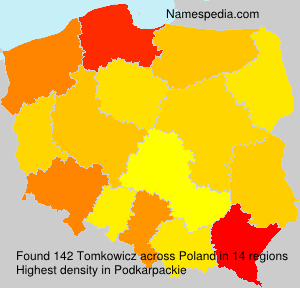 Surname Tomkowicz in Poland