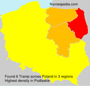 Surname Tramp in Poland