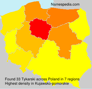 Surname Tykarski in Poland