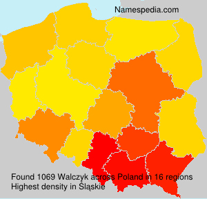 Surname Walczyk in Poland