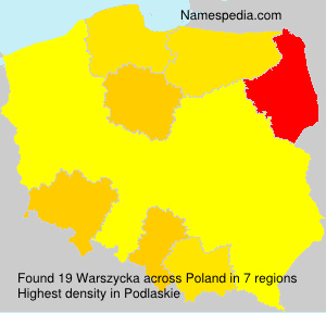 Surname Warszycka in Poland