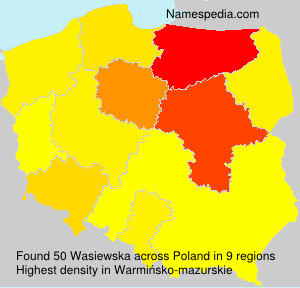 Surname Wasiewska in Poland