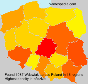 Surname Wdowiak in Poland