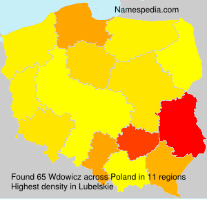 Surname Wdowicz in Poland