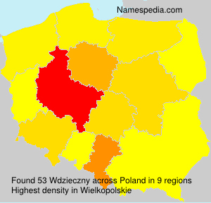 Surname Wdzieczny in Poland