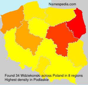 Surname Wdziekonski in Poland