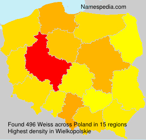 Surname Weiss in Poland