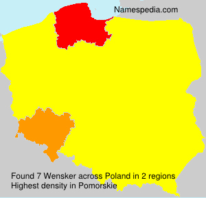 Surname Wensker in Poland