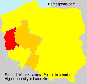 Surname Weretko in Poland