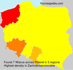 Surname Wiarus in Poland