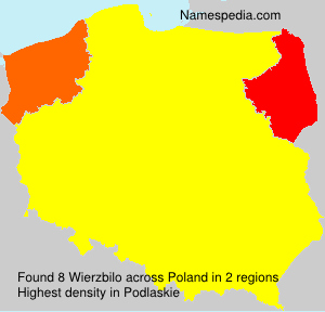 Surname Wierzbilo in Poland