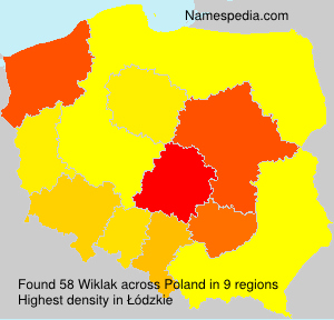 Surname Wiklak in Poland