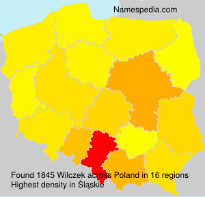 Surname Wilczek in Poland