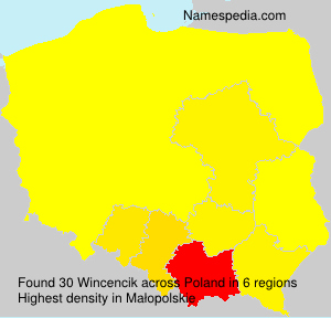 Surname Wincencik in Poland