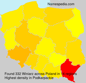 Surname Winiarz in Poland