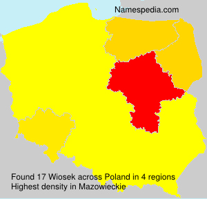 Surname Wiosek in Poland