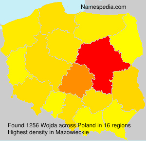Surname Wojda in Poland
