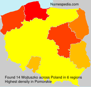 Surname Wojtuszko in Poland