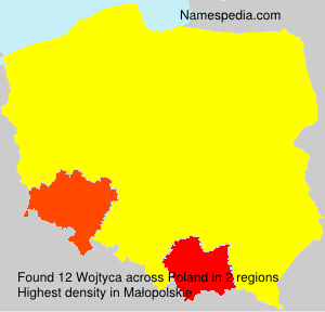 Surname Wojtyca in Poland