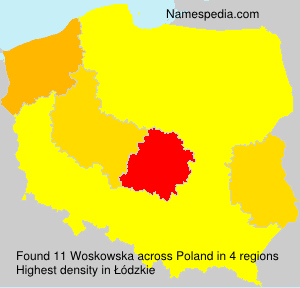 Surname Woskowska in Poland