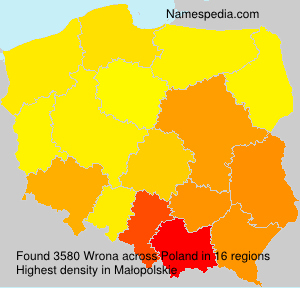 Surname Wrona in Poland