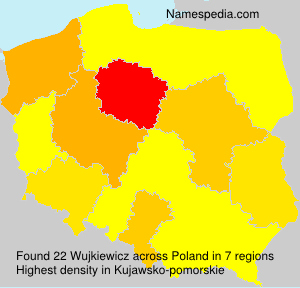 Surname Wujkiewicz in Poland