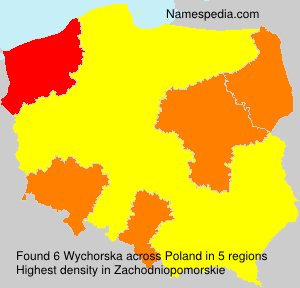 Surname Wychorska in Poland