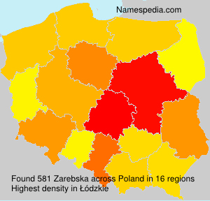 Surname Zarebska in Poland