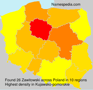 Surname Zawitowski in Poland