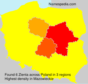 Surname Zienta in Poland